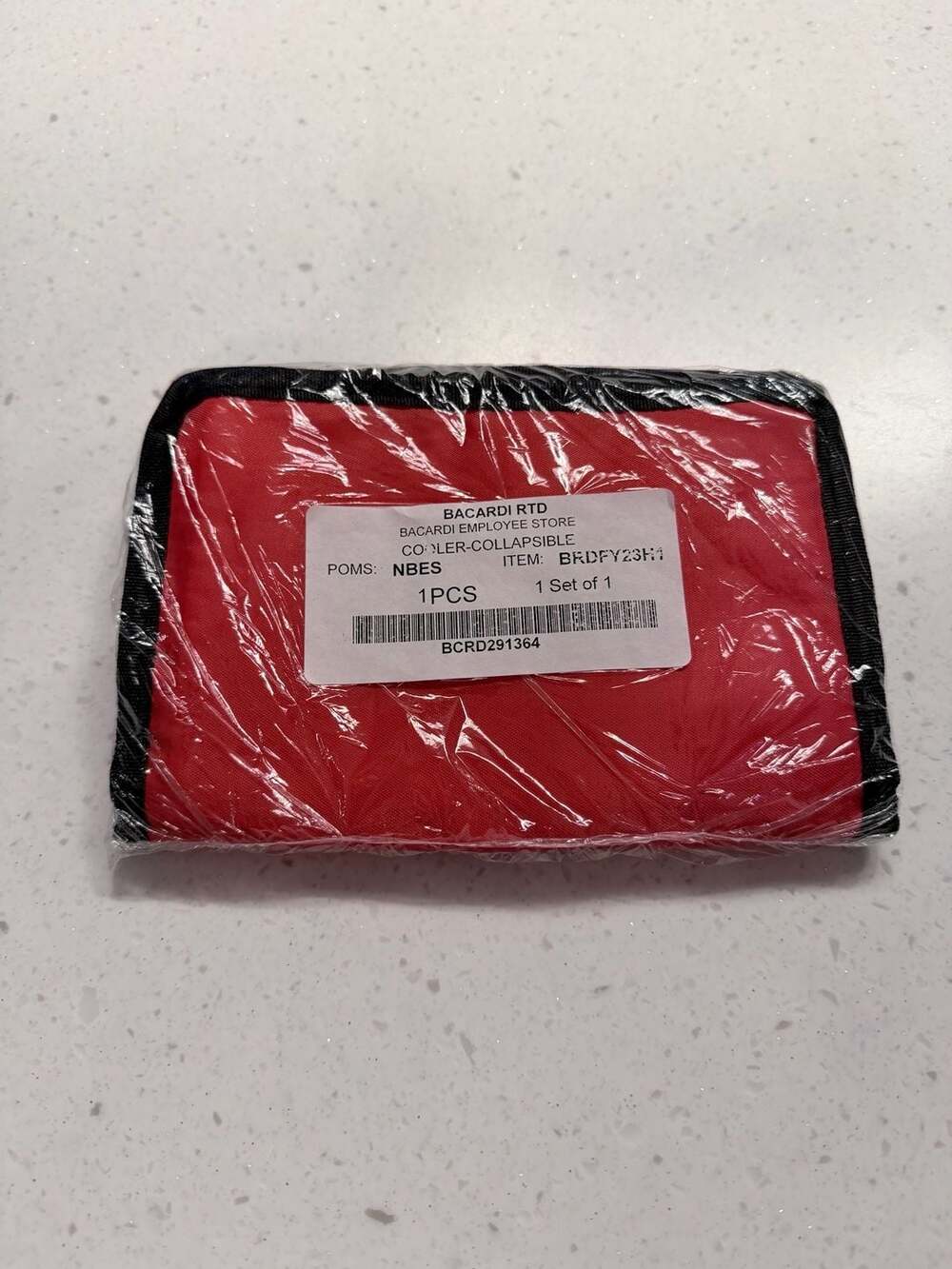 Bacardi Real Rum Cocktail Red Collapsible Insulated Cooler Bag